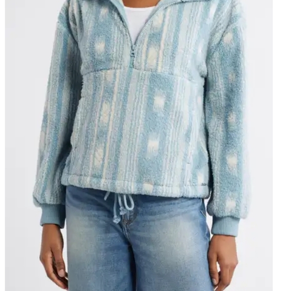 Billabong Light Blue and White Utility Jacket - Picture 2 of 2